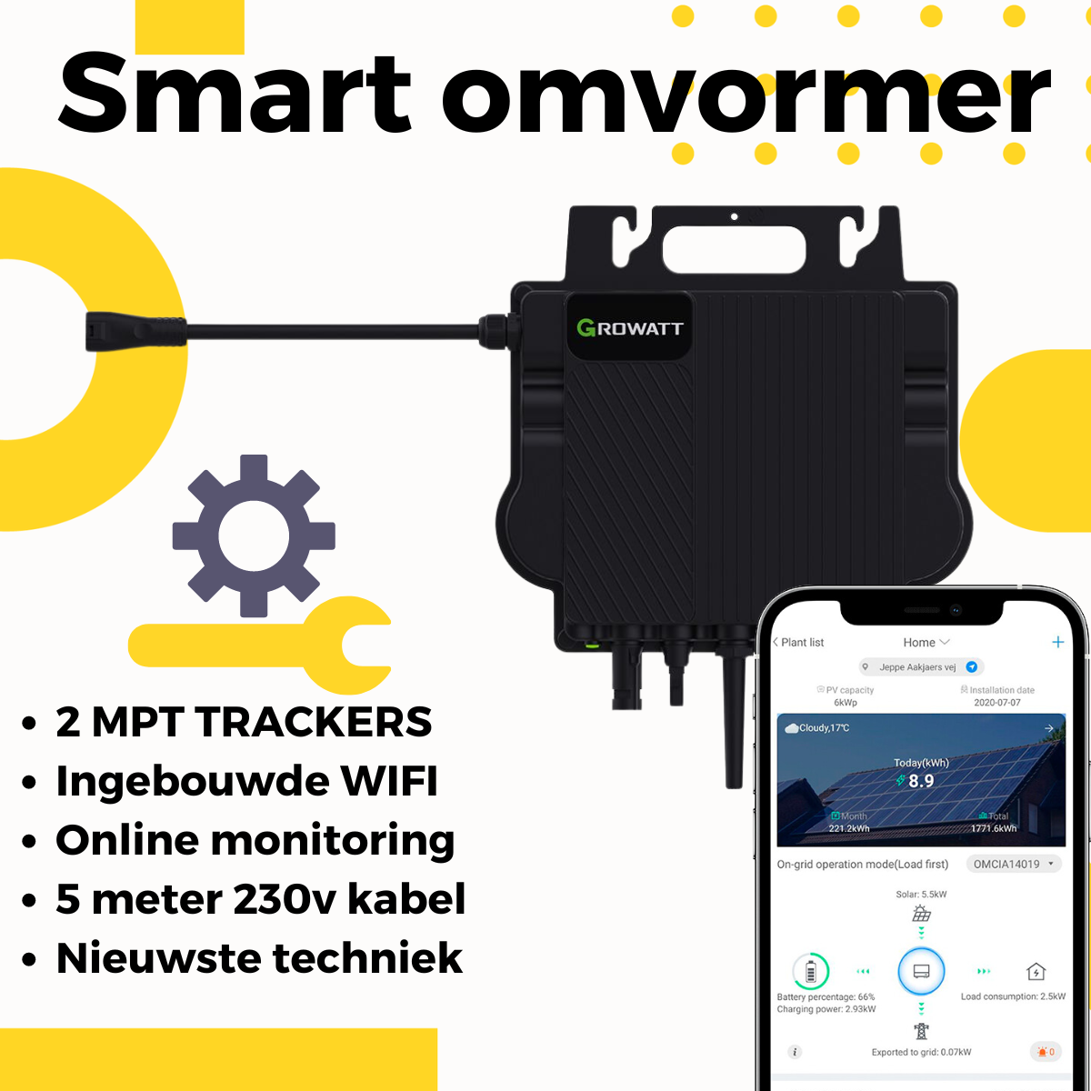 Plug & Play Solar Set - Zonnepanelen met Stekker - 850 Watt - Met Wi-Fi Monitoring